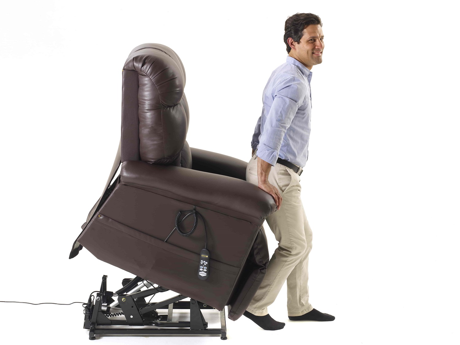 a luxury power lift recliner offering our unique, ergonomic seating system for long-term comfort and suppor