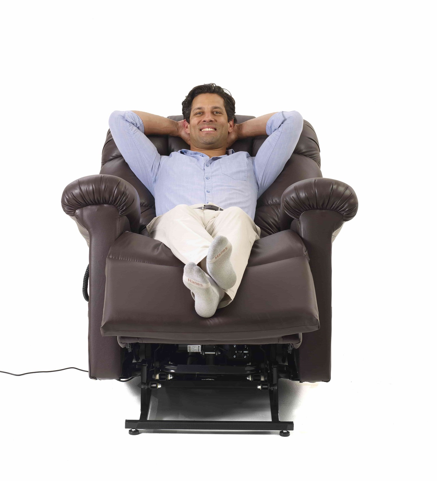 a luxury power lift recliner offering our unique, ergonomic seating system for long-term comfort and support sleeping 