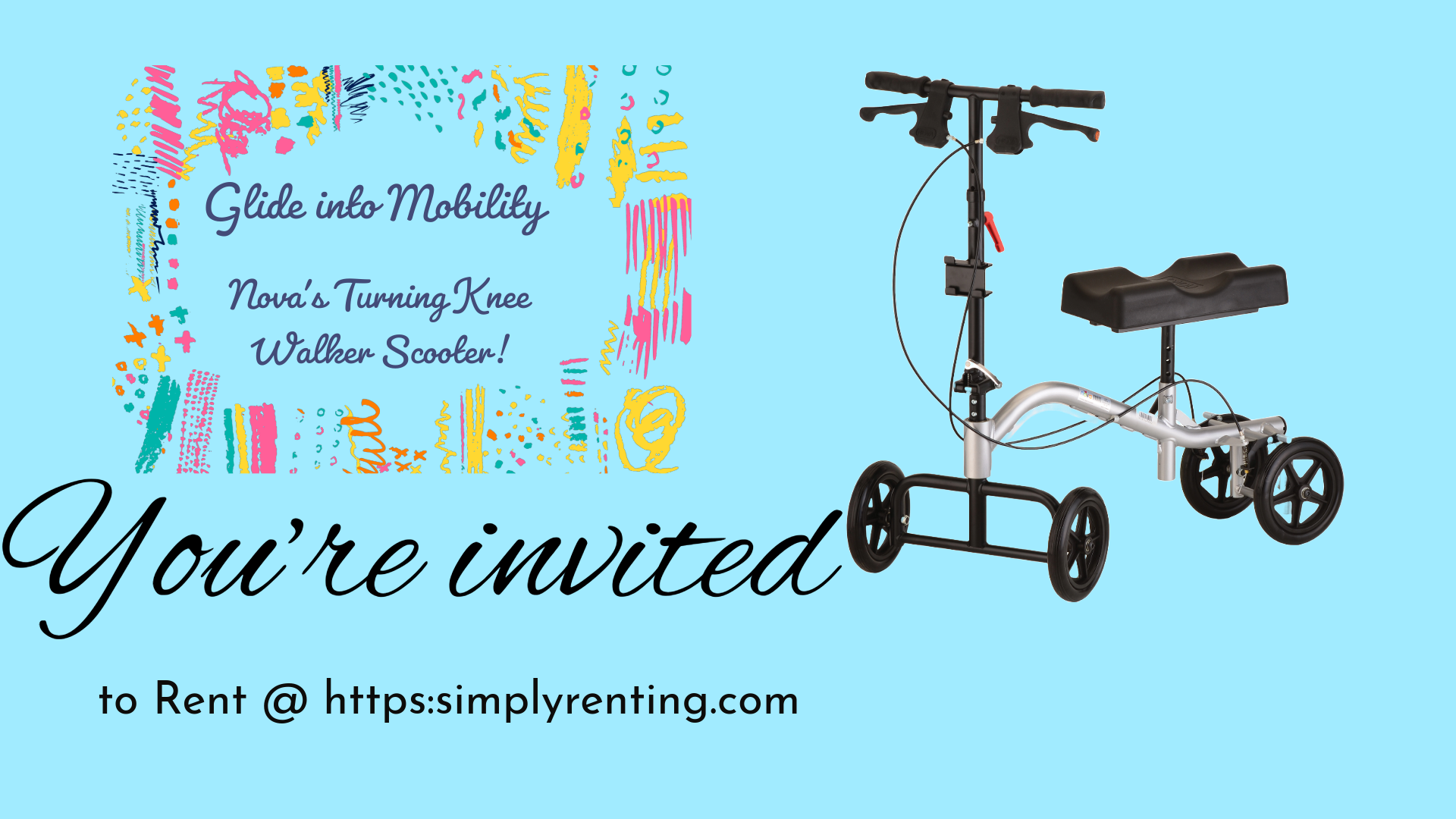 nova turning knee walker scooter