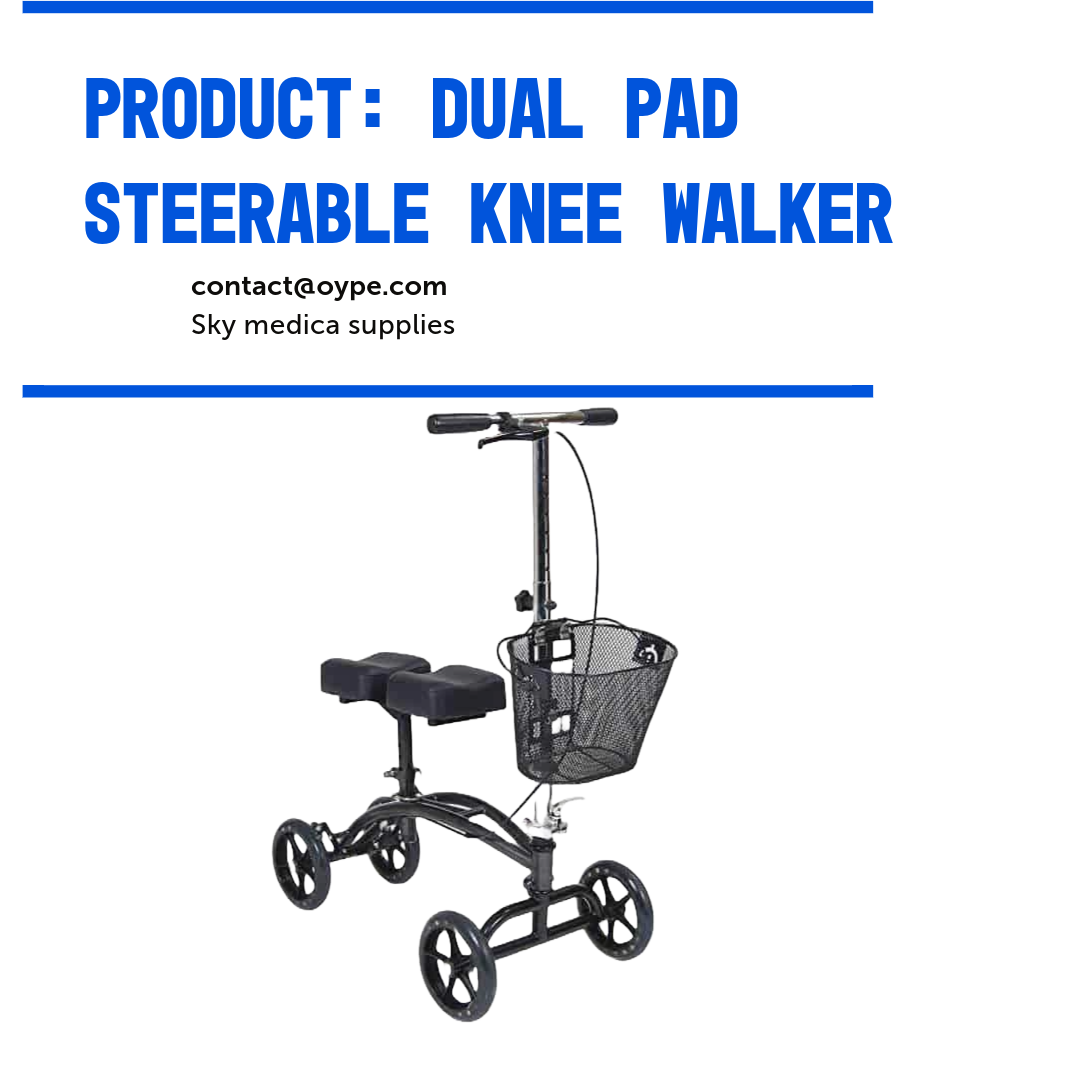  Dual Pad Steerable Knee Walker Knee Scooter 