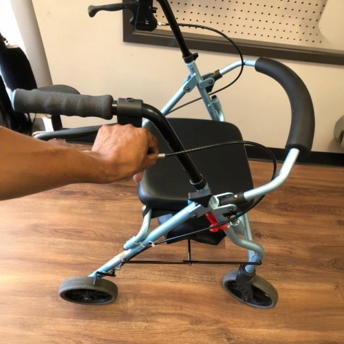 nova zoom rollator brake adjustment at the wheel