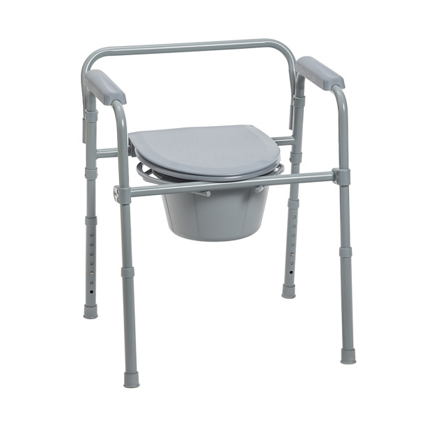  Folding Steel Bedside Commode 