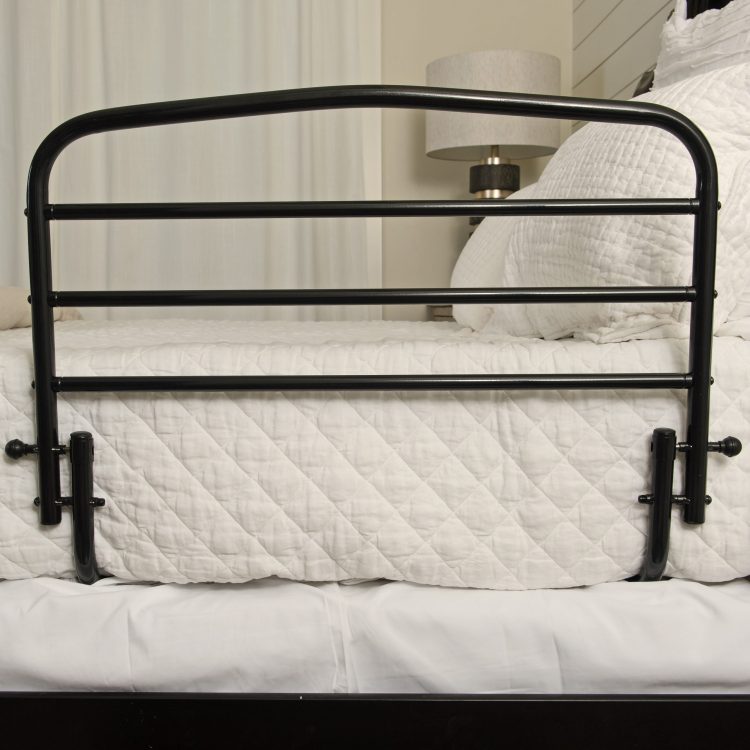 30” Safety Bed Rail  Balance and Support Swings Down 180 Degrees - Black