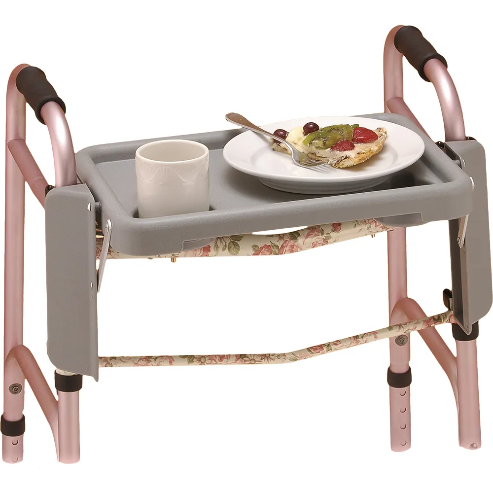 Folding Walker Tray for a two wheel walker - Brown
