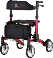 the monarch rollator has Strong, super stable and sporty design · Fold & Go mechanism for compact travel and storage · 