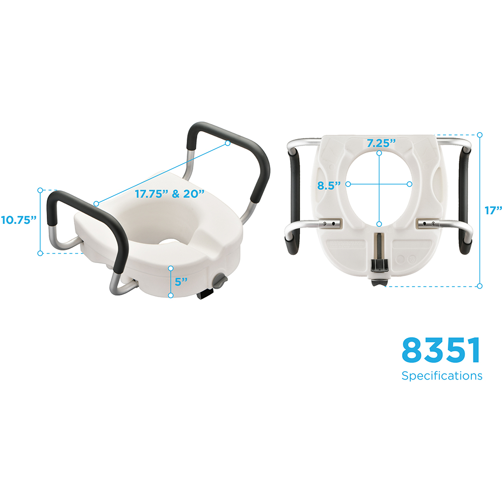 UNIVERSAL FIT: The elevated toilet seat fits most standard or elongated toilet commodes.