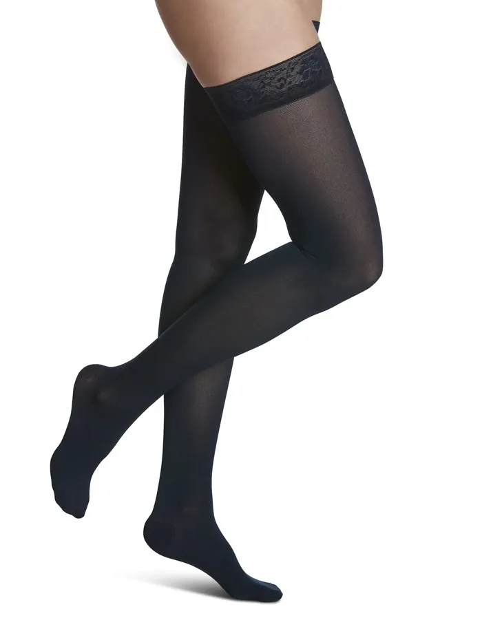 Closed Toe Thigh-Highs  compression sock - Black