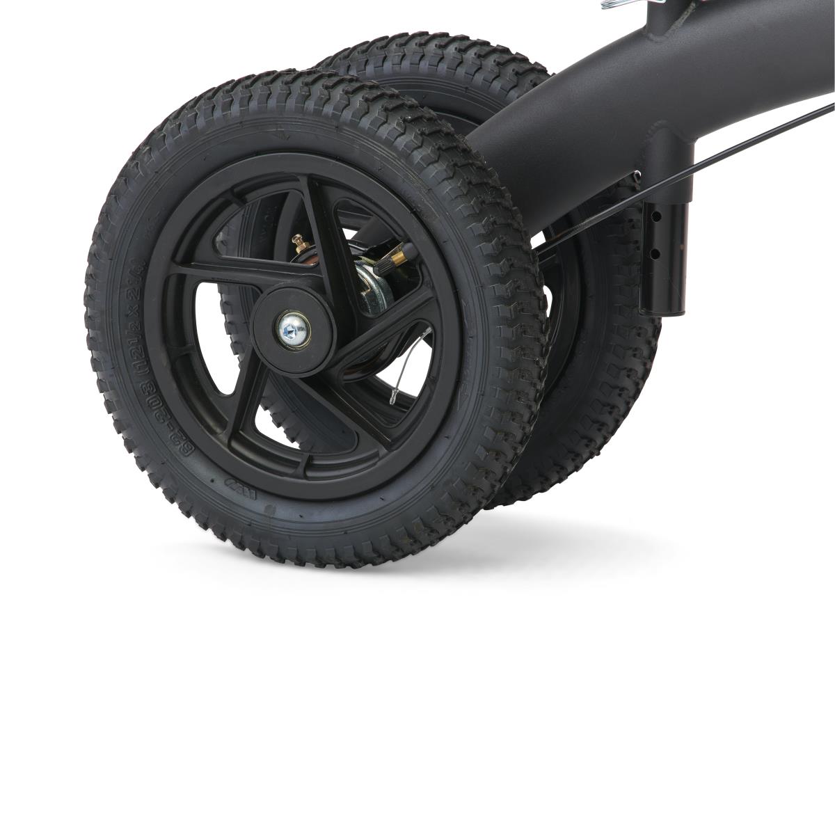 knee scooter Great features like custom height adjustable handle bars and knee pad, hand brakes, and large 8-inch wheels make it safe, secure, comfortable and easy to use.