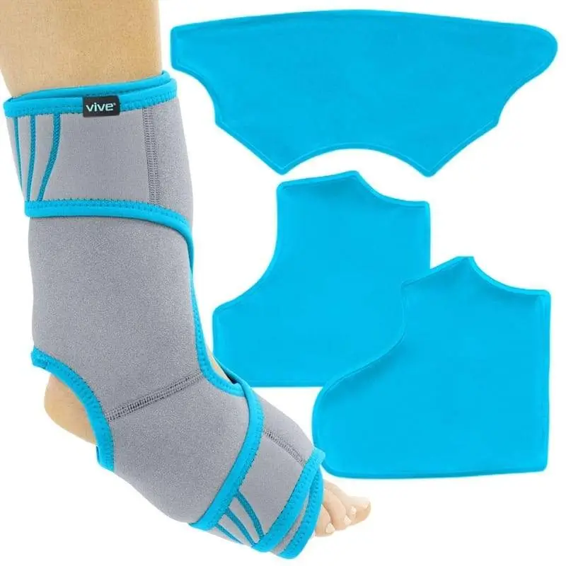 Ankle Ice Wrap PERFECT FOR EXTENDED USE fits most Vive Health - Gray