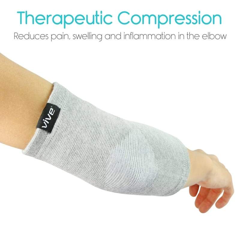 Bamboo Elbow Sleeves compression Vive Health - Gray