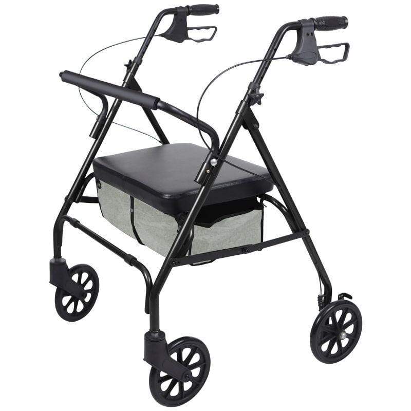 bariatric size rollator walker black