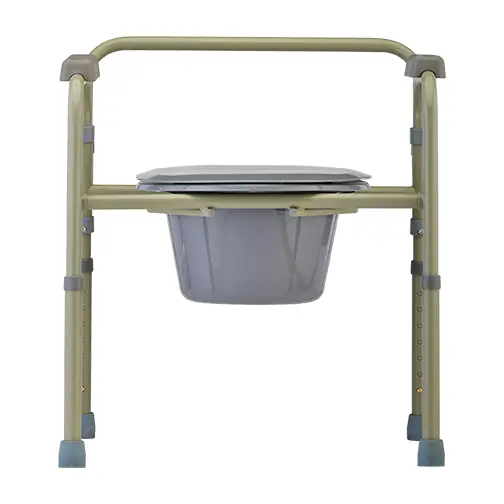  Bedside FOLDING COMMODE  - Silver, none, none, none