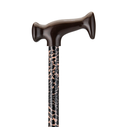 CANE T-GRIP LEOPARD  classic cane design ANTI-RATTLE LOCK