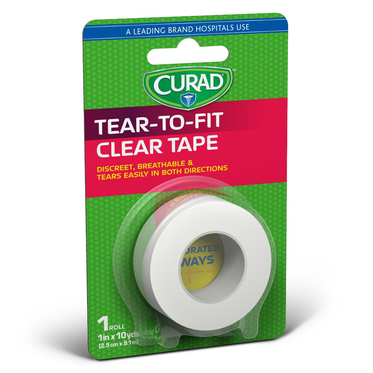 CURAD Transparent Adhesive Plastic Tape - Green