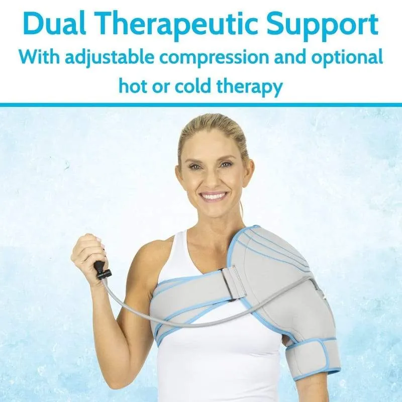 Compression Shoulder Ice Wrap VERSATILE HOT COLD Vive health - Blue