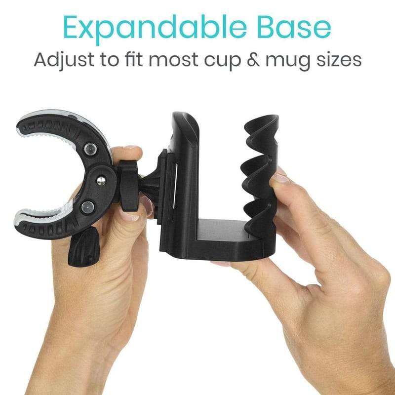 Cup Holder Attachment  for Wheelchair, walker and rollator - Black, M, none, none