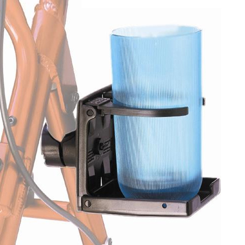 Cup Holder for Walker, Rollator, Transport Chair, Wheelchairs - Black