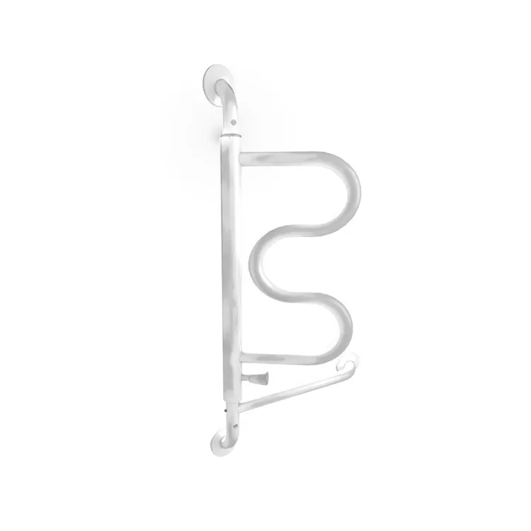 Curve Grab Bar Ladder  WALL-MOUNTED:  for Bathroom Stander - White