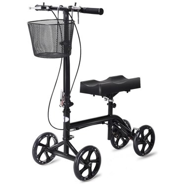  Dual Pad Steerable Knee Walker Knee Scooter - Black