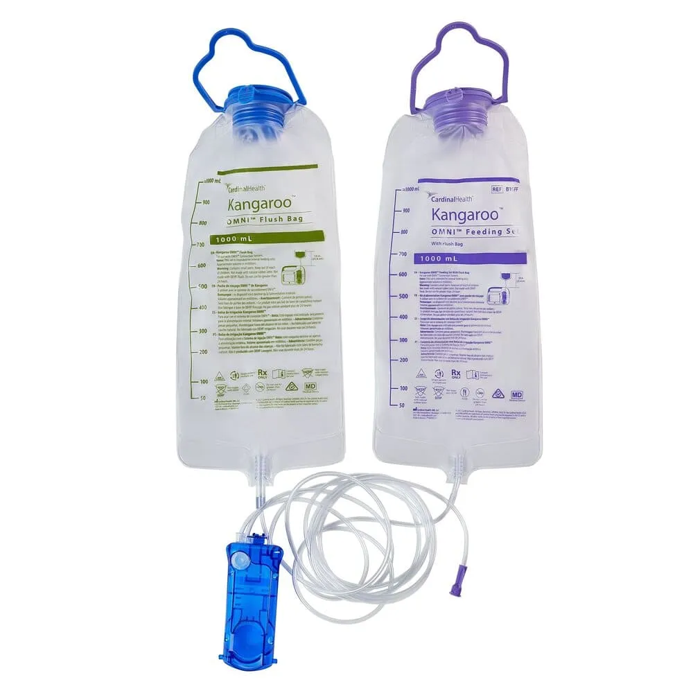 Enteral Feeding Pump Flush Bag Set Kangaroo OMNI™ 1000 mL NonSterile, Each