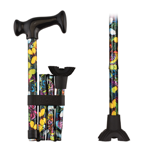 FOLDING CANE QT BUTTERFLY