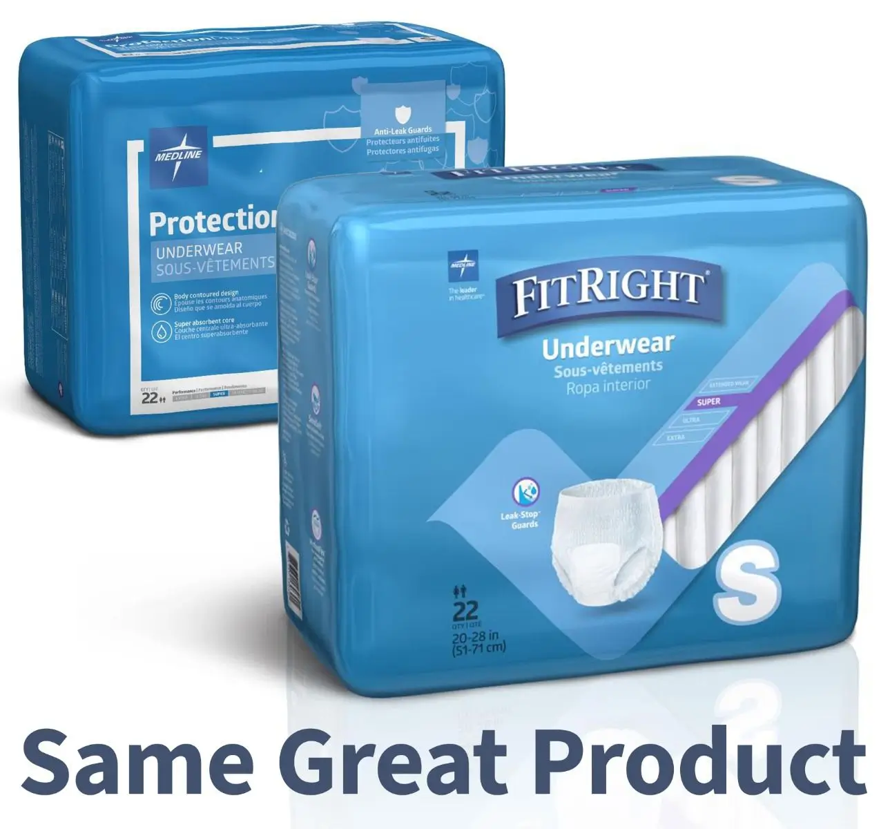 FitRight Incontinence Underwear Unisex Heaavy Absorbency S 20in–28in 88Ct