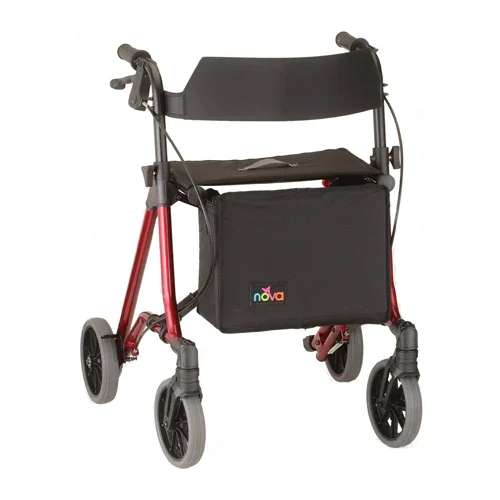 Forte 23 Walker Rolling Walker lightweight aluminum Nova - Red