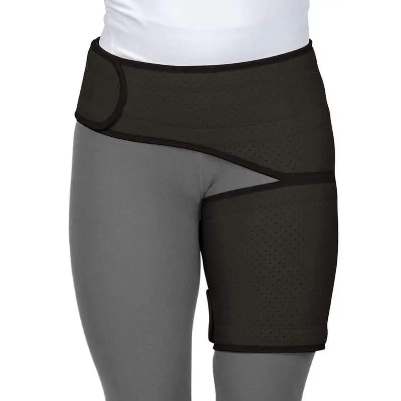 Groin Brace,  adjustable compression wrap - Black