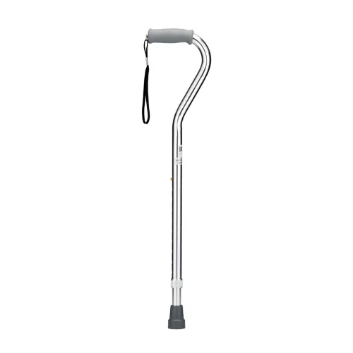 Heavy Duty Walking Cane Offset Handle, 500 lb - Silver