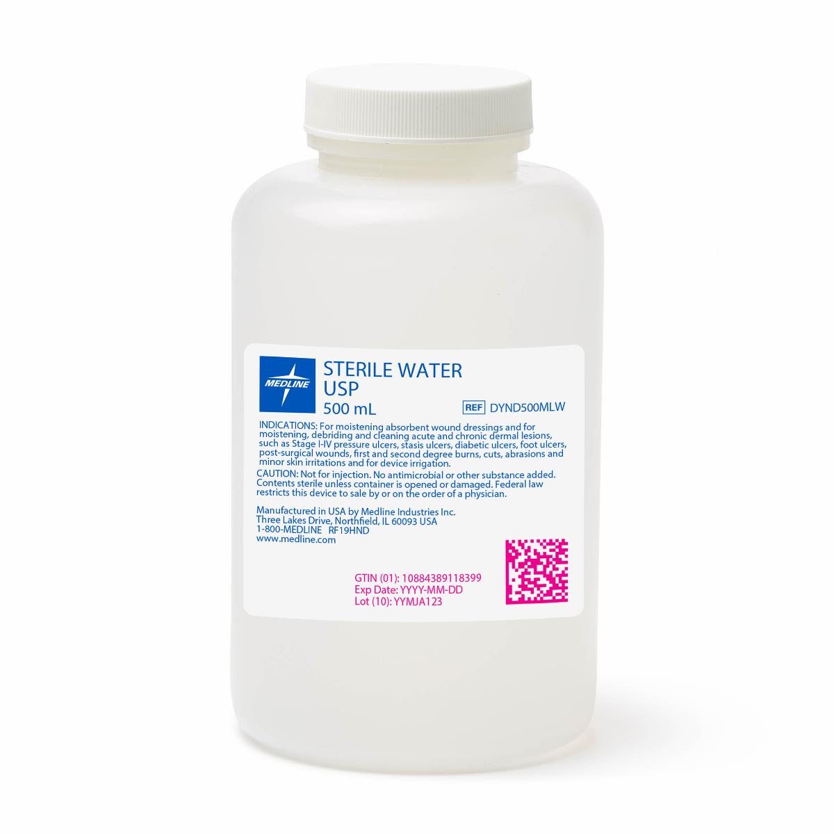 Irrigation Solution: Sterile Water for Irrigation, USP, 500 mL Bottle