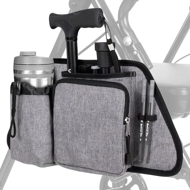 Mobility walker rollator Side Bag  - Gray