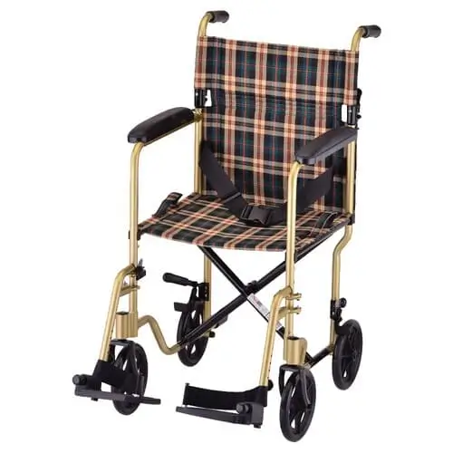 Nova 19" Lightweight Transport Wheelchair - with Swing Away Footrest