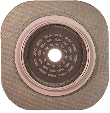 Ostomy Barrier Trim to Fit, Extended Wear Adhesive Tape 57 mm Flange Red  Hydrocolloid  - Brown