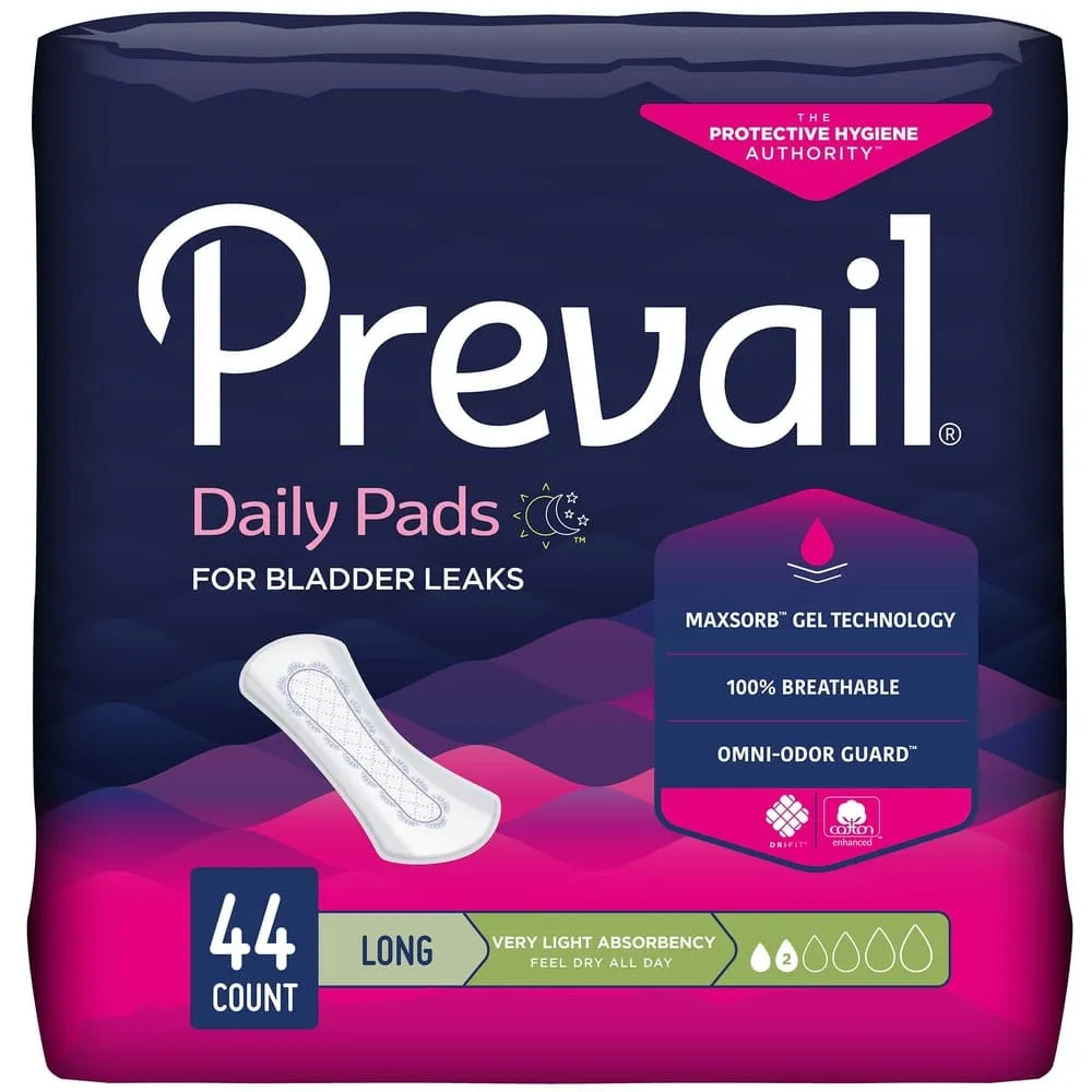 PREVAIL BLADDER CTRL PAD VERY LIGHT LONG  Women 8 Inch - Blue, S, none, none