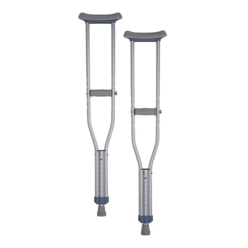 Pediatric Aluminum Crutch lightweight quick adjust - Silver