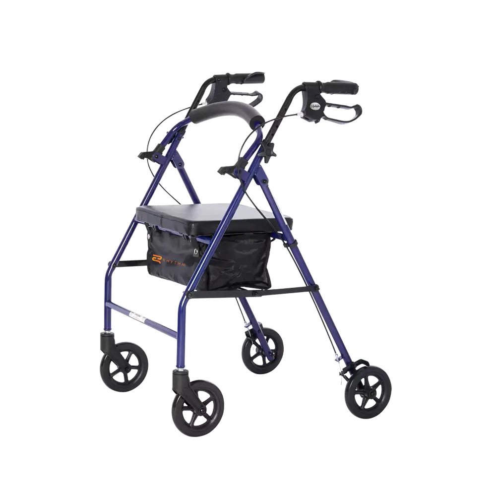 Royal - Steel 4 Wheel Rollator - Blue