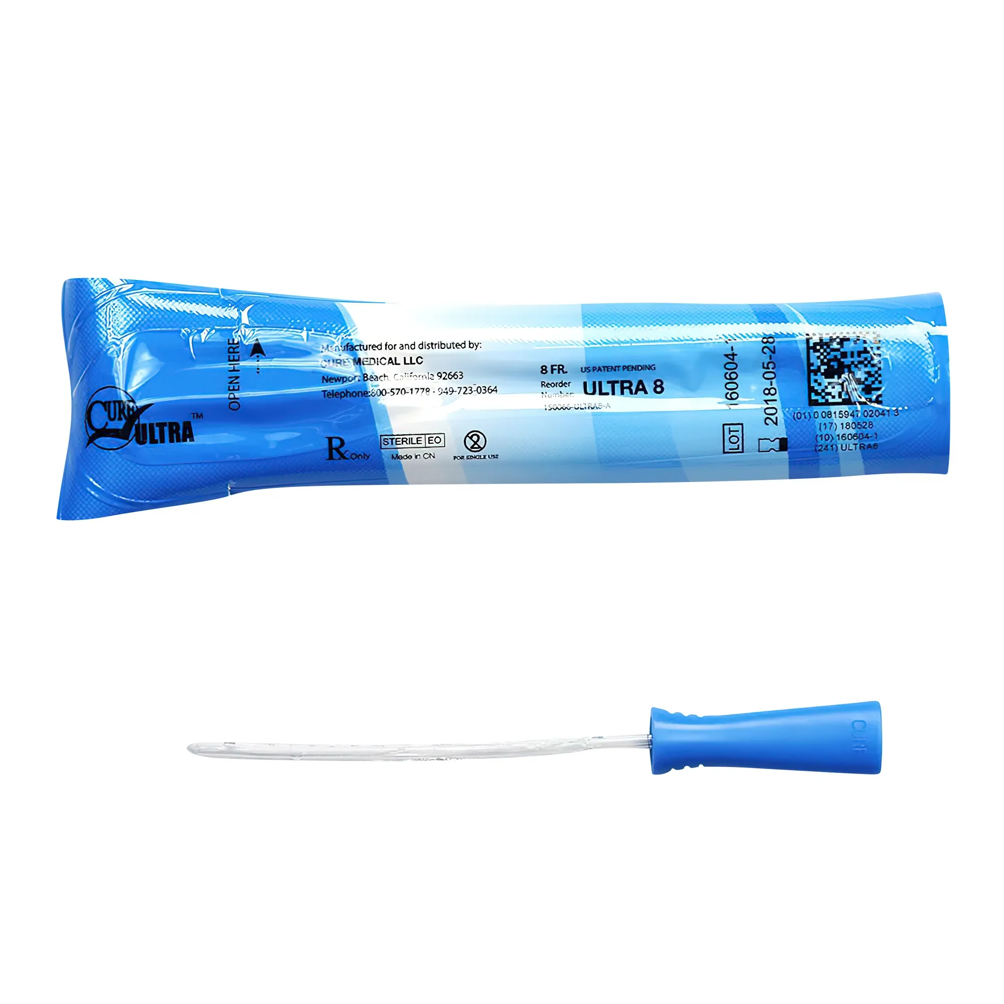 Single Use Intermittent Catheter  female cure - Blue
