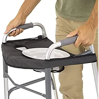 Tray for two wheel walker foldable  - Gray