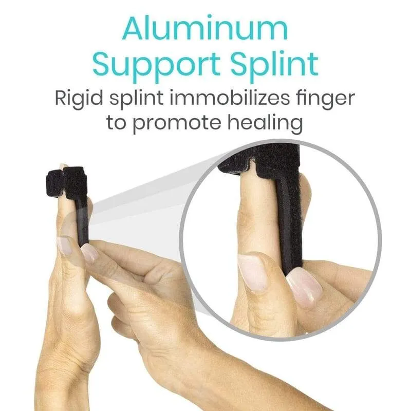 Trigger Finger Splint Brace Built-In Aluminium Support Vive Health - Black, M, none, none