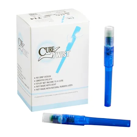 Urethral Catheter Straight Tip Lubricated Cure Medical - Blue