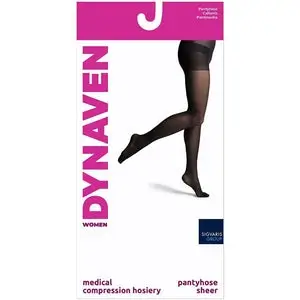 Women's Sheer Pantyhose Closed Toe 20-30 mmHg penyhose - Black, L, none, none