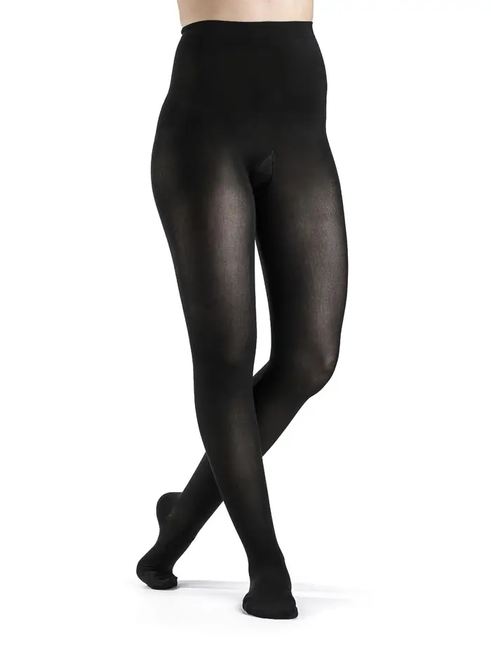  Women’s Style Soft  Closed Toe Pantyhose  - Black