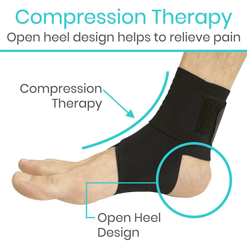 Ankle Wraps stabilizing INCLUDES TWO WRAPS latex-free Vive Health - Gray, M, none, none