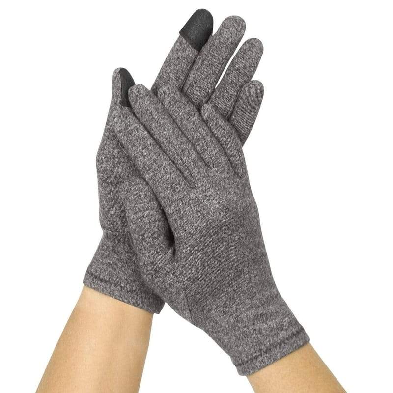 Full Finger Arthritis Gloves Digital Touchscreen Tips Vive Health - Gray, S, none, none