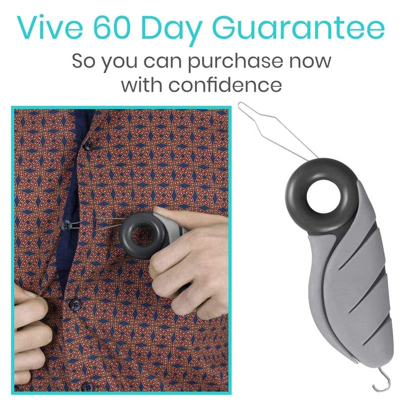 Button Hook Comfort Grip Simple Zipper Hook Vive Health 
