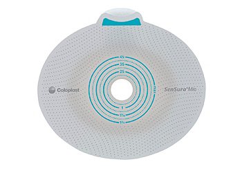 Ostomy Barrier SenSura® Mio Flex Precut, Extended Wear Elastic Adhesive 50 mm Flange Red Code System 1-1/2 Inch Opening - Gray, M, none, none