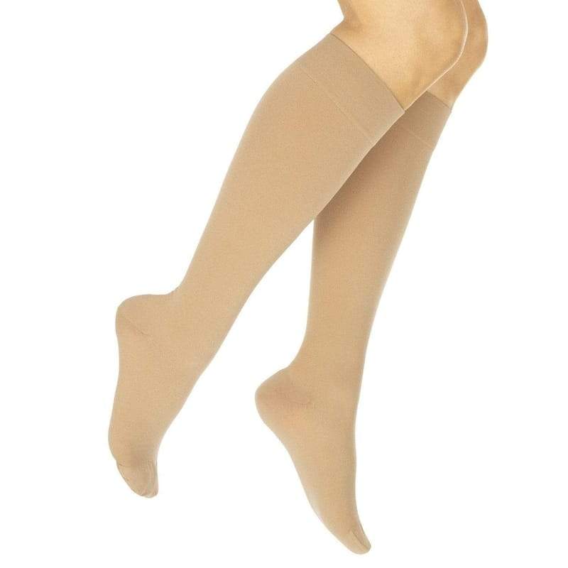 compression socks medi knee high beige