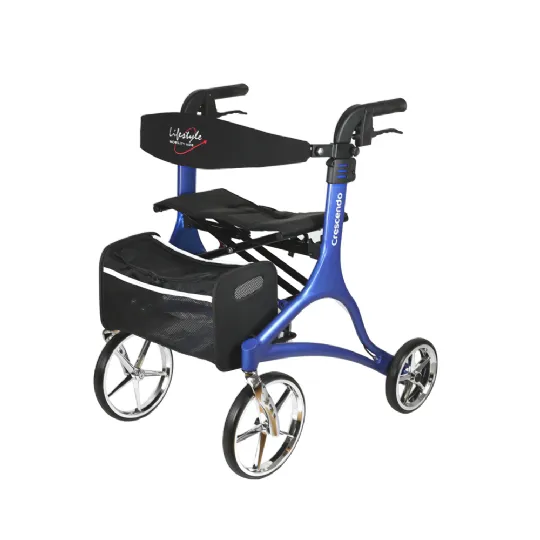 Crescendo Heavy Duty Rollator by Rhythm Healthcare - Blue