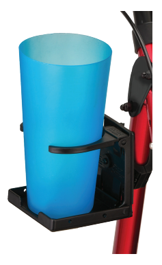 FOLDING CUP HOLDER WALKER Rollator  - Black