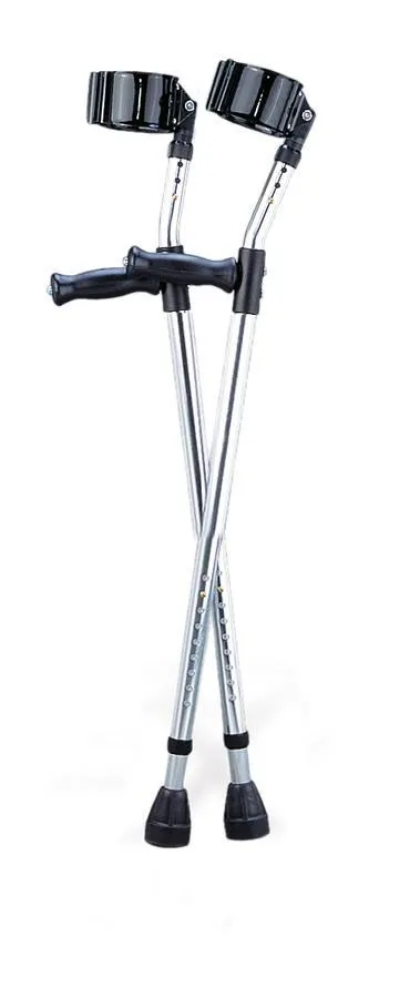 Aluminum Forearm Crutches, Tall Adult Telescoping parts  Medline - Blue